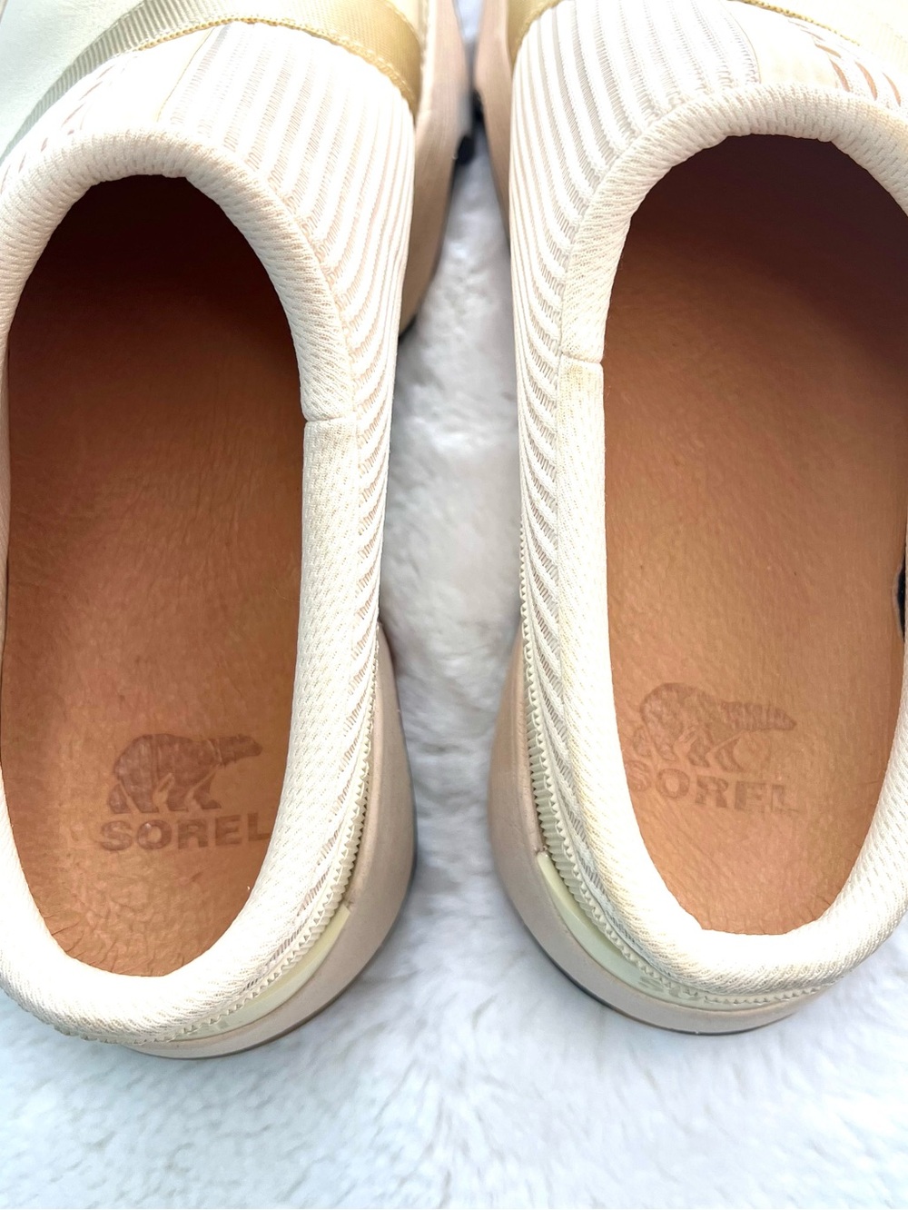 SOREL Kinetic Impact II Mule Sneakers Honey White Ceramic Size 9 - Picture 14 of 16